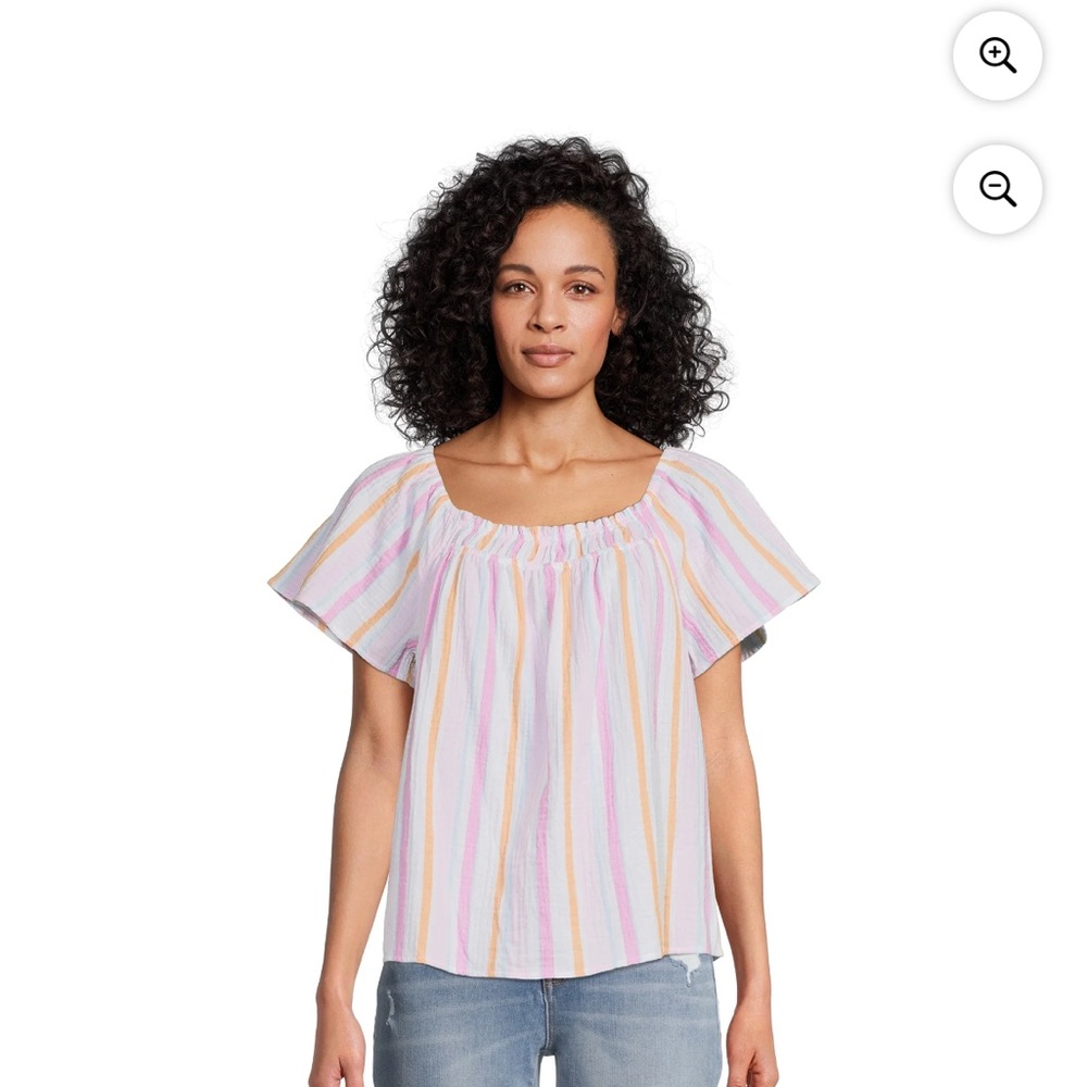 Time and Tru Pastel Striped Blouse